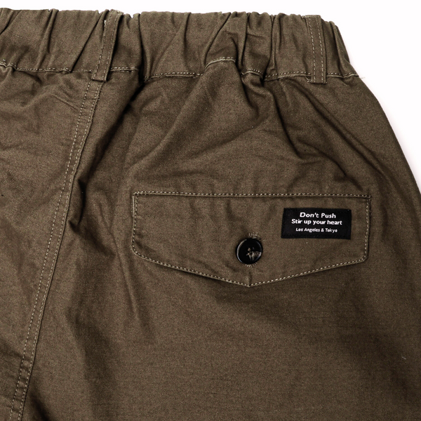 Wide Military Cargo Pants - Brown