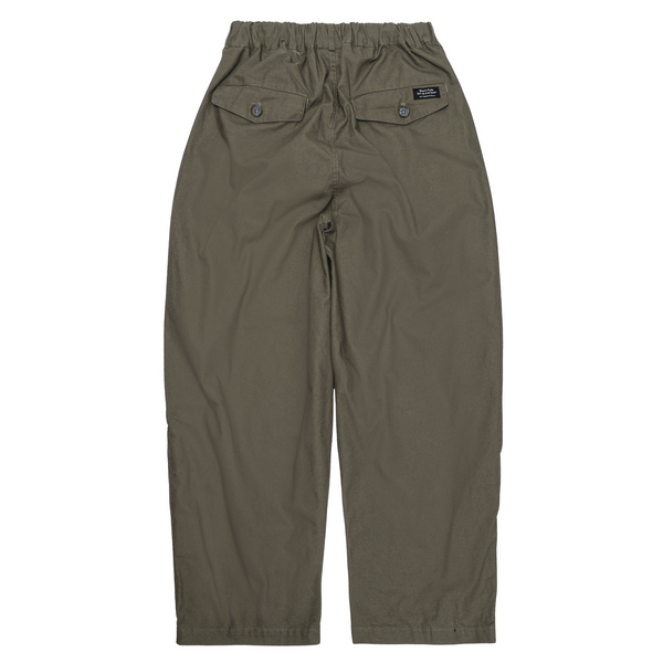 Wide Military Cargo Pants - Green