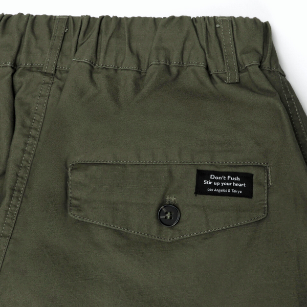 Wide Military Cargo Pants - Green