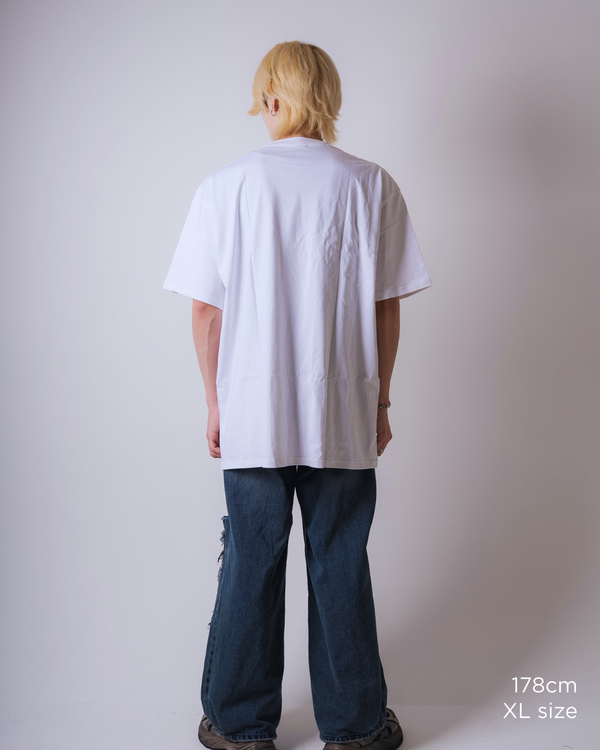 Red Impulse S/S TEE White